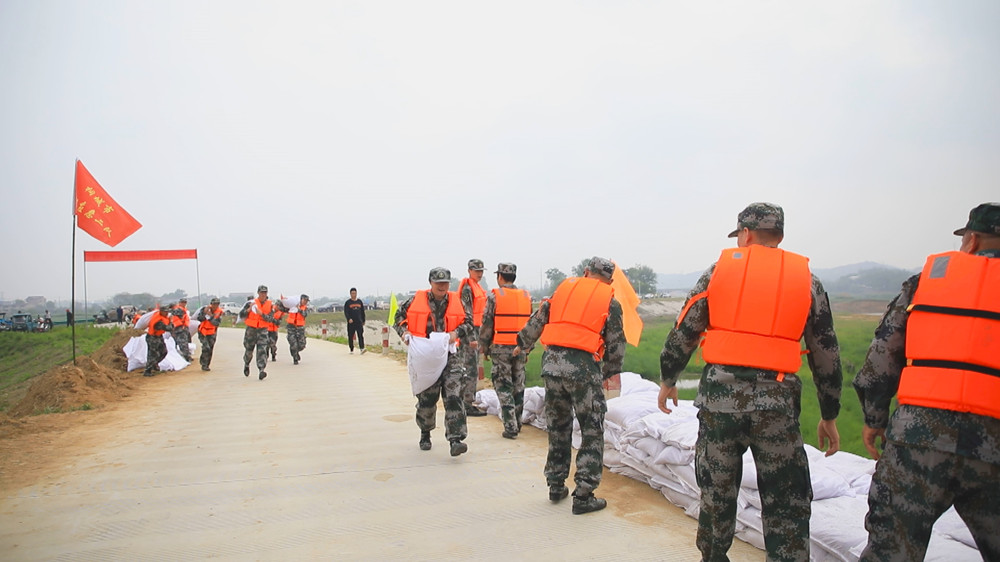 /uploads/image/2024/04/15/0f160e43ded791bc188ff88e7d350464.jpg 图为演练科目人工抢筑挡水子堤现场.jpg