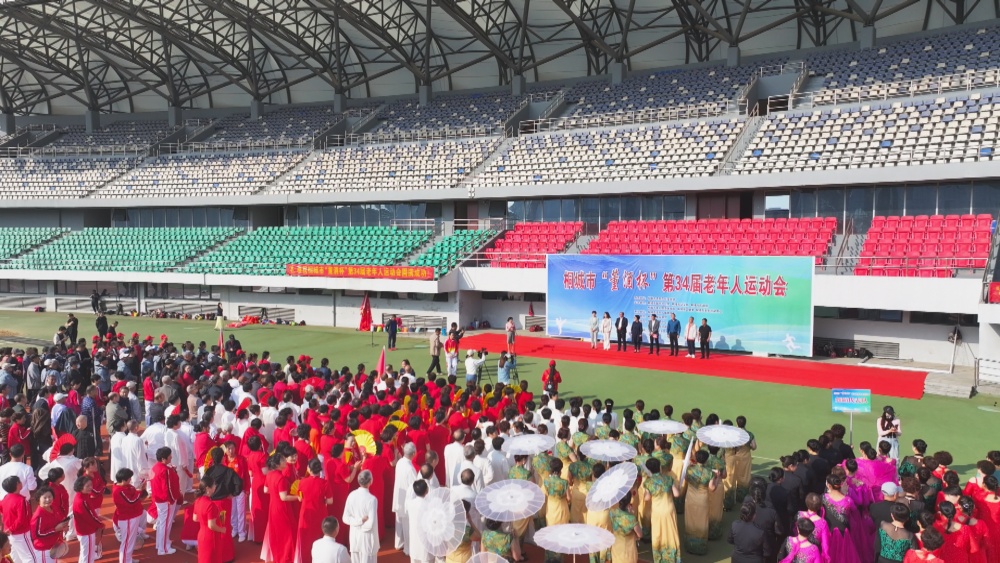 图为桐城市第三十四届老年人运动会现场.jpg